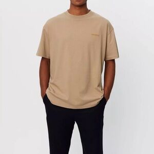Les Deux Tee Shirt Diego tan beige xl logo casual money